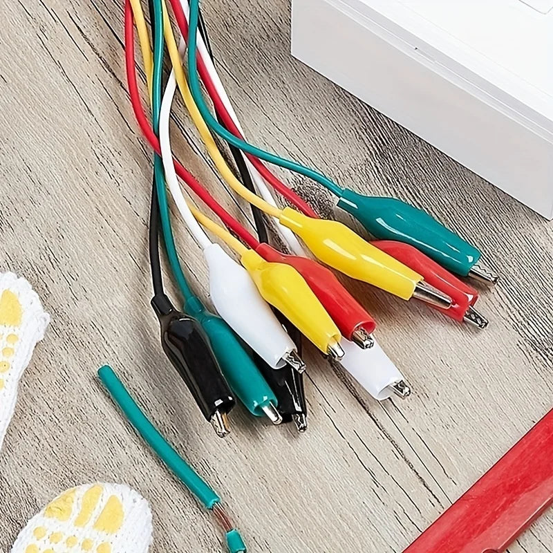 Alligator Clips Electrical DIY Test Leads - 10PCS (46cm length)
