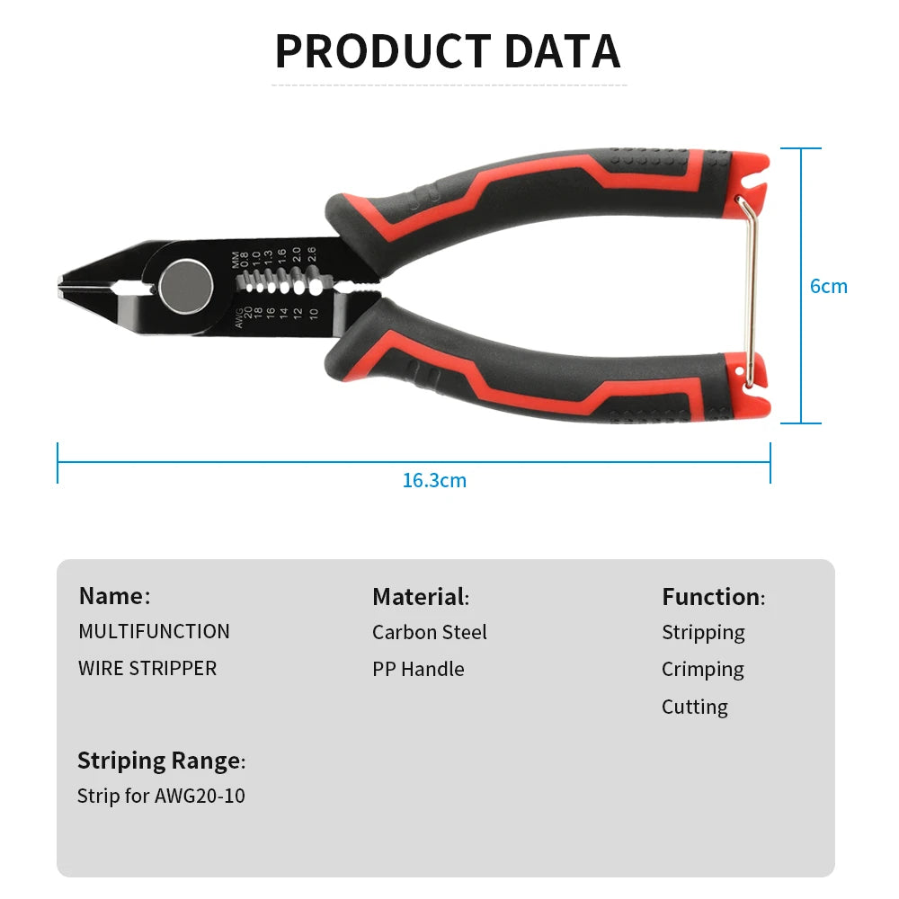 Wire Stripper and Side Cutter Tool