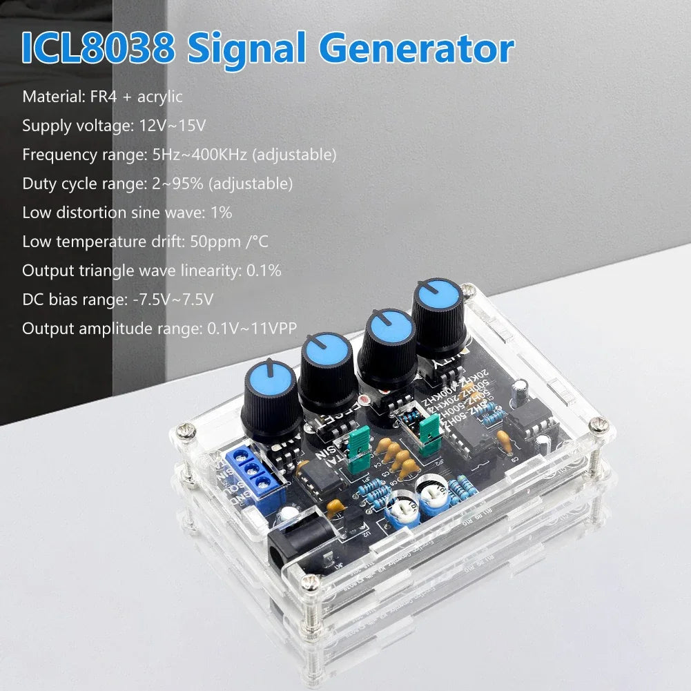 DIY ICL8038 Multi-Function Low-Frequency Signal Generator Kit