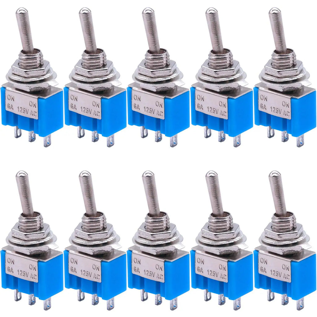 10pcs DPDT Mini Toggle Switch