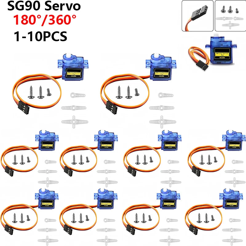 SG90 Micro Servo Motors (180 or 360 degrees)