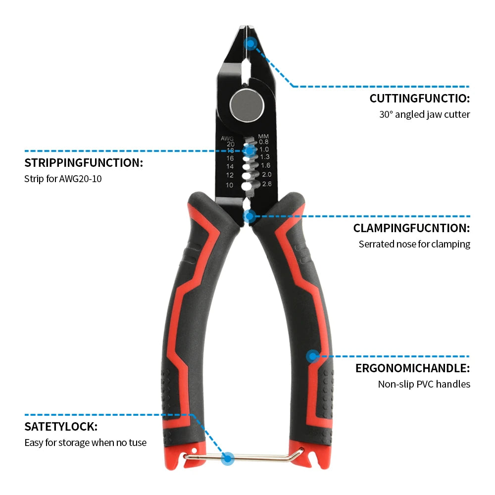 Wire Stripper and Side Cutter Tool