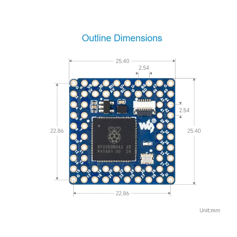 Waveshare Raspberry Pi Core2350B Development Board