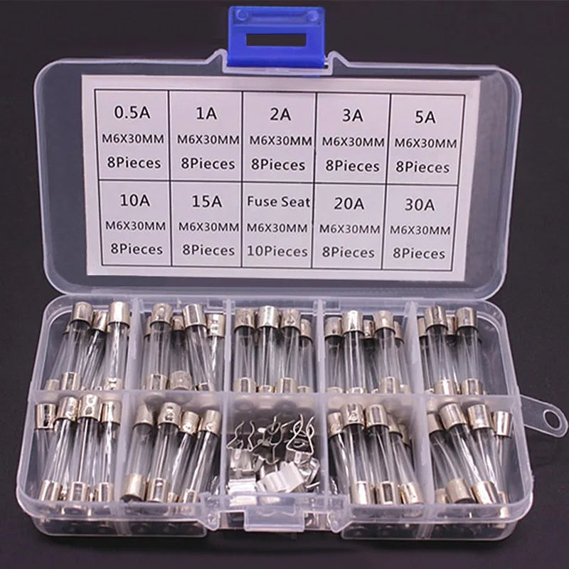 Fast-blow Glass Fuses Assorted Kits (6x30mm/5x20mm)