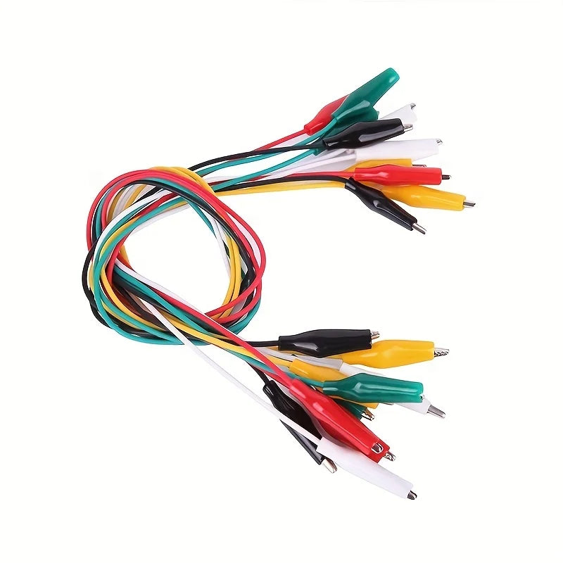 Alligator Clips Electrical DIY Test Leads - 10PCS (46cm length)